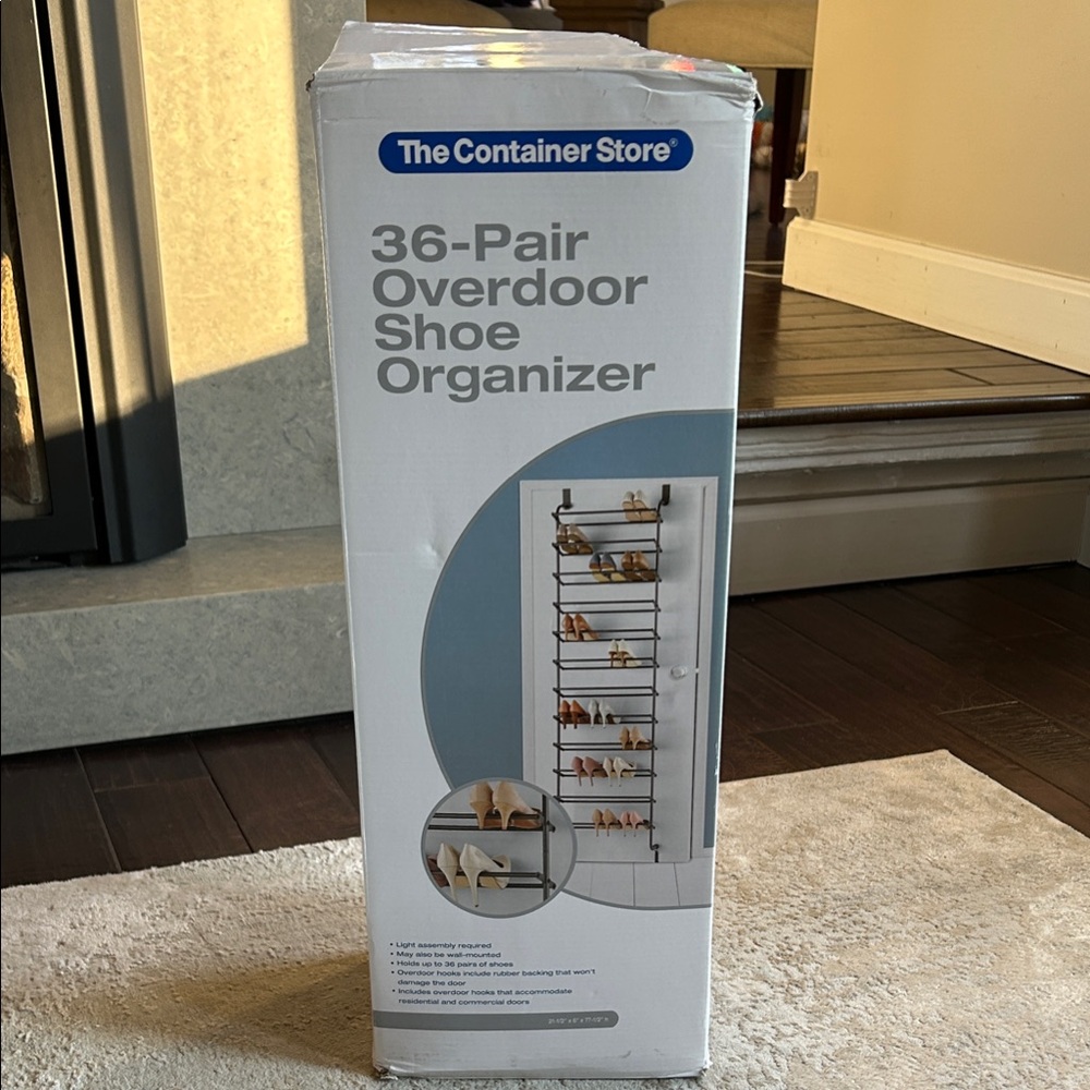 The Container Store White Shoe Organizer for 36 Pairs